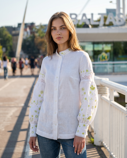 Vyšyvanka  "Sakura" žalia