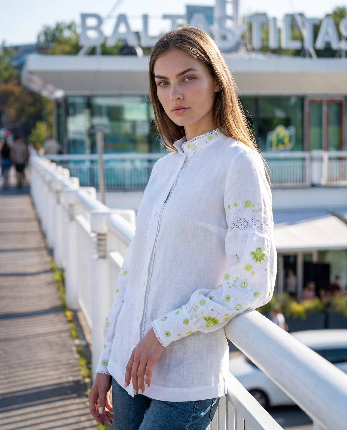 Vyšyvanka  "Sakura" žalia