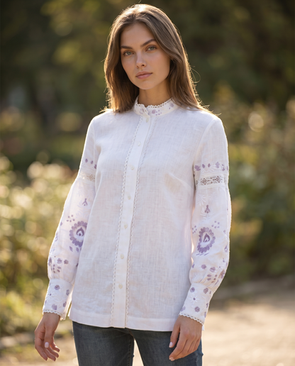 Vyšyvanka "Sakura" pilka