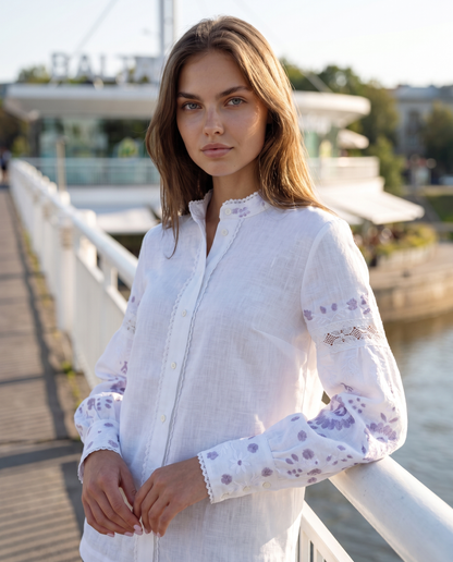 Vyšyvanka "Sakura" pilka