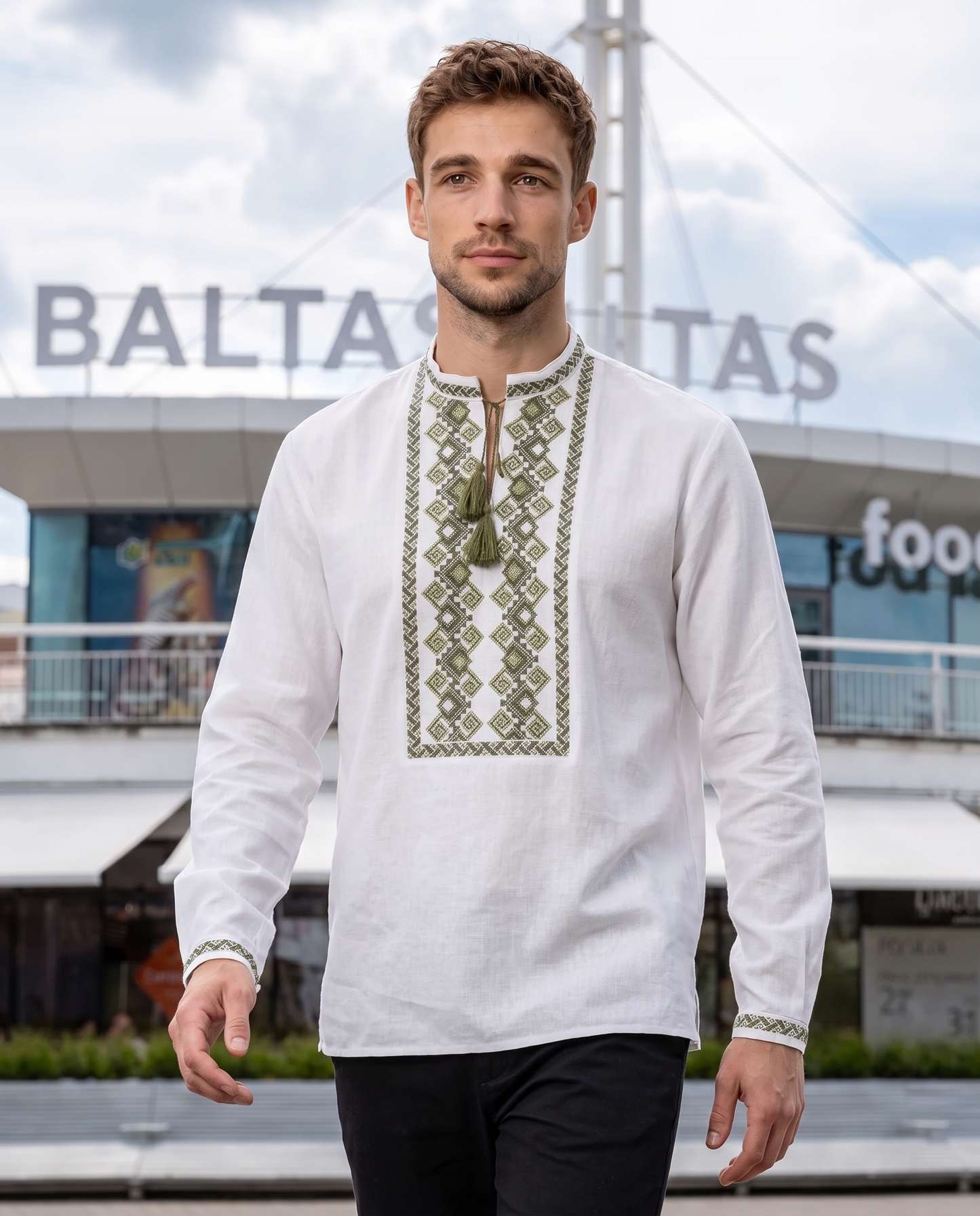 Vyshyvanka “Kosmach” green