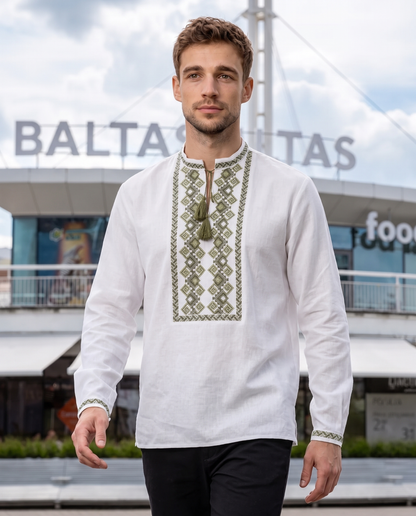 Vyshyvanka “Kosmach” green