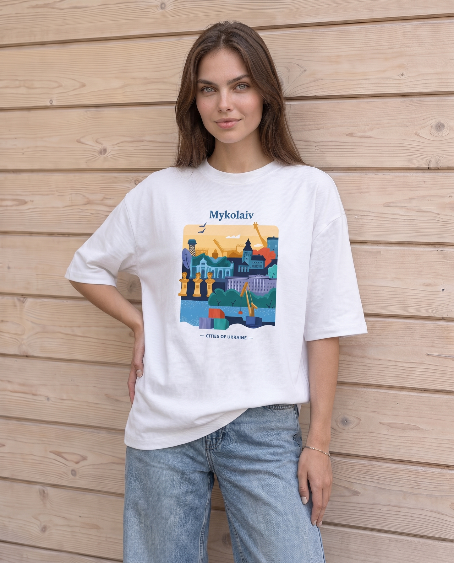 Футболка "Mykolaiv" біла