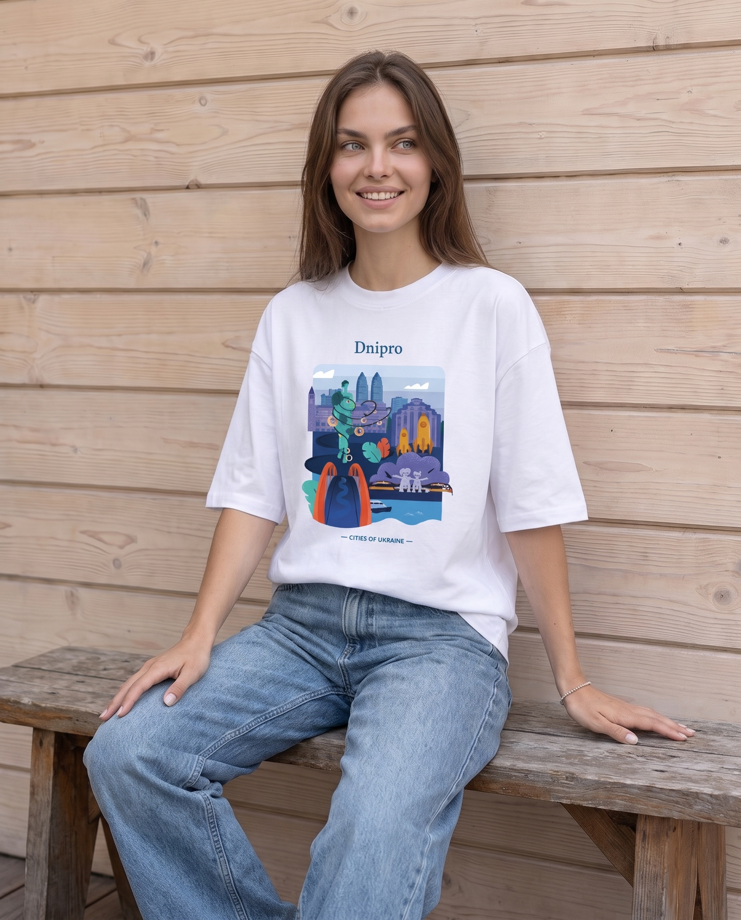 T-Shirt "Dnipro" white