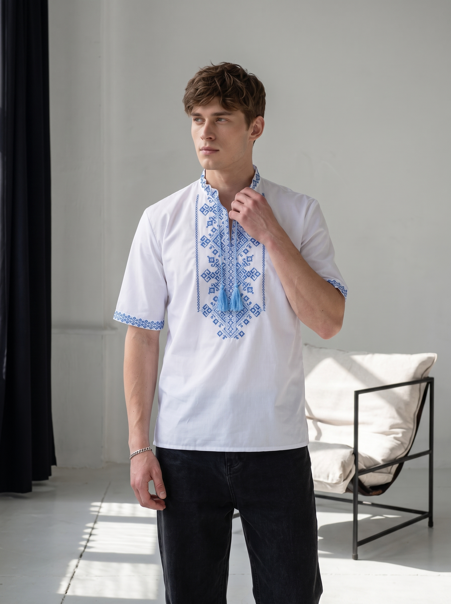 Vyšyvanka  "Сlassic short" blue