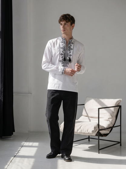 Vyshyvanka "Classic" white and black