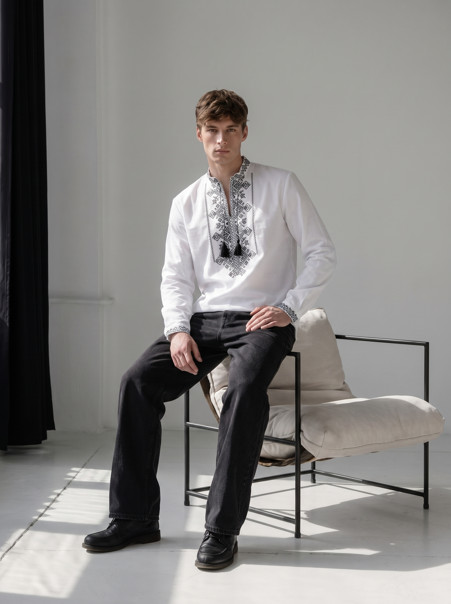Vyshyvanka "Classic" white and black