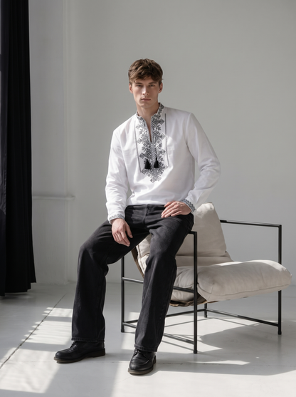 Vyshyvanka "Classic" white and black