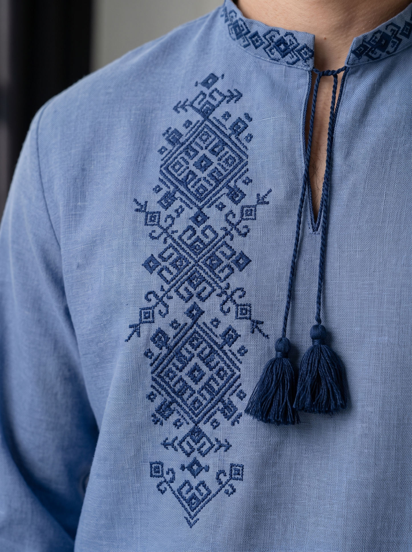 Vyshyvanka "Talisman" dark blue