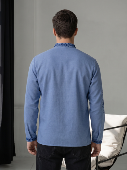Vyshyvanka "Talisman" dark blue