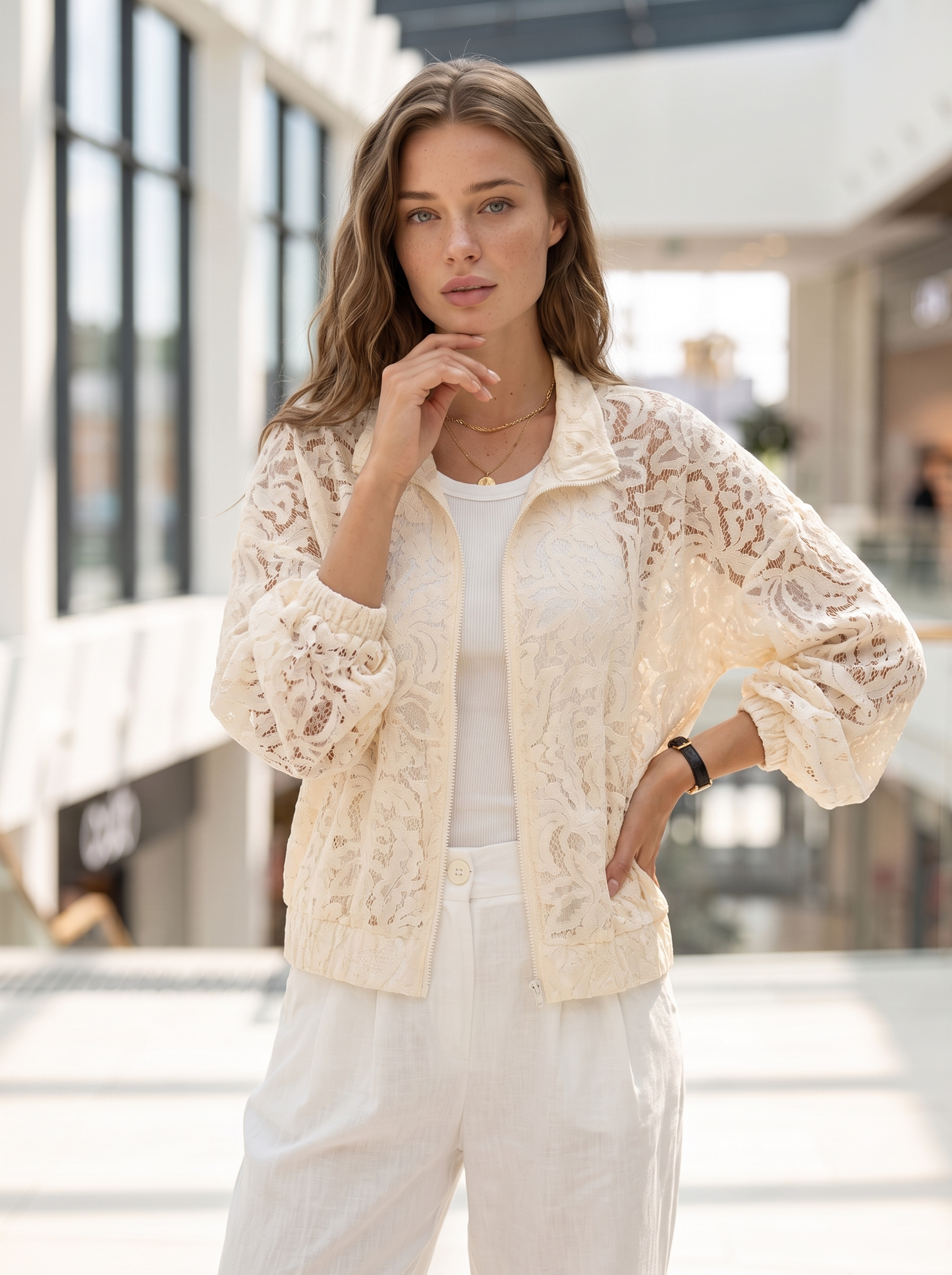 Jacket Bomber "Leyla" milk