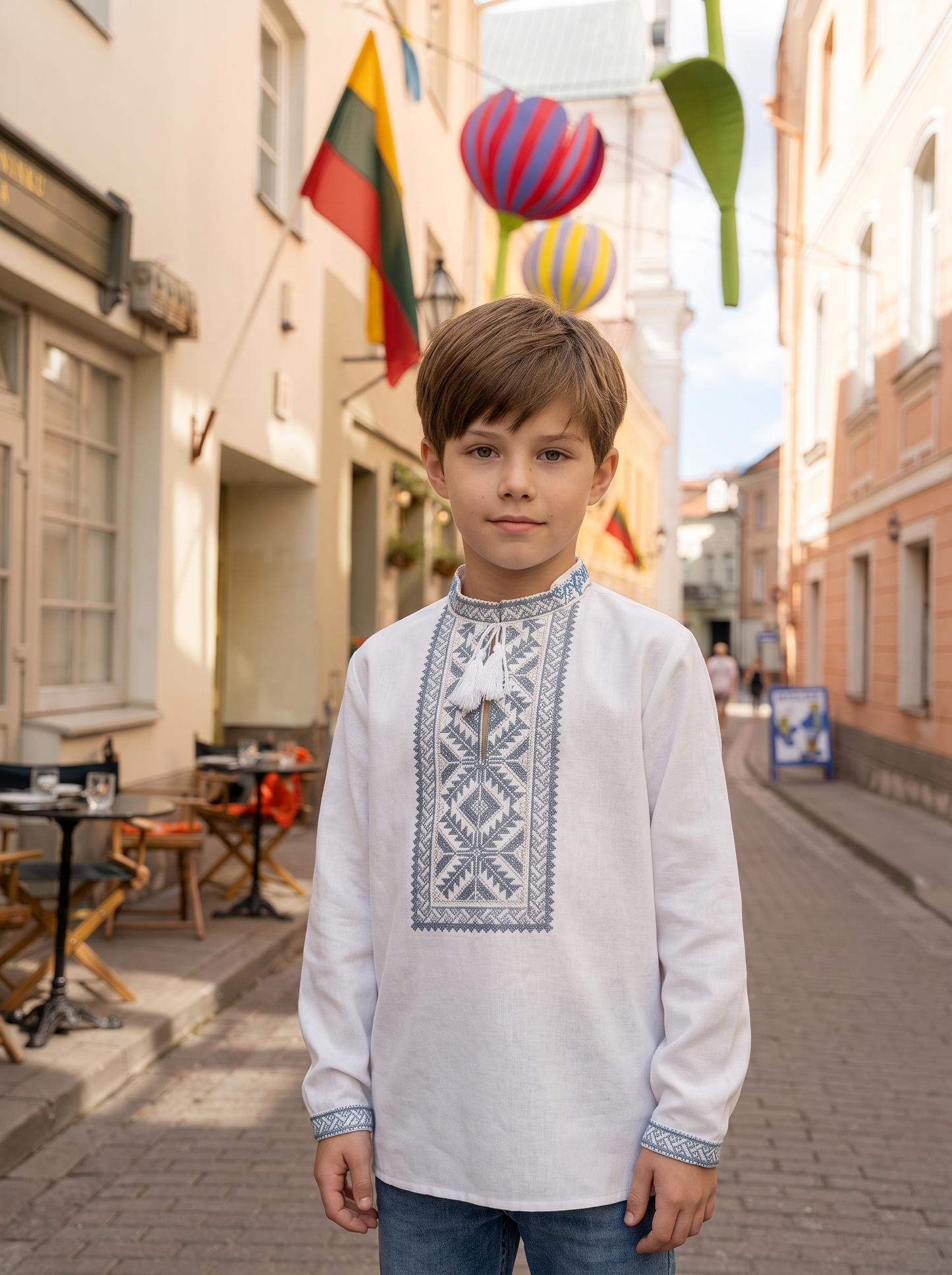 Вишиванка "Taras" сіра
