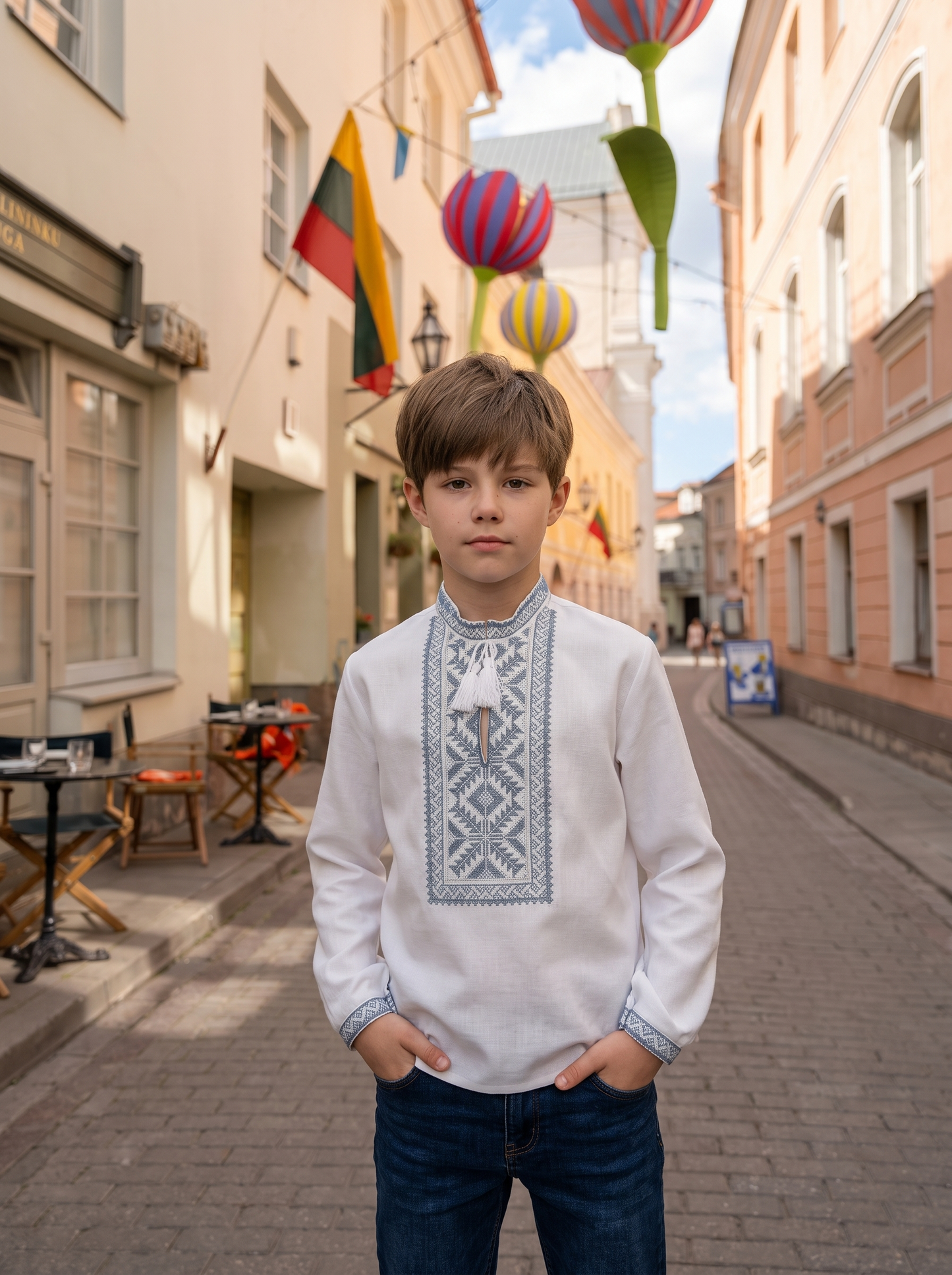 Вишиванка "Taras" сіра