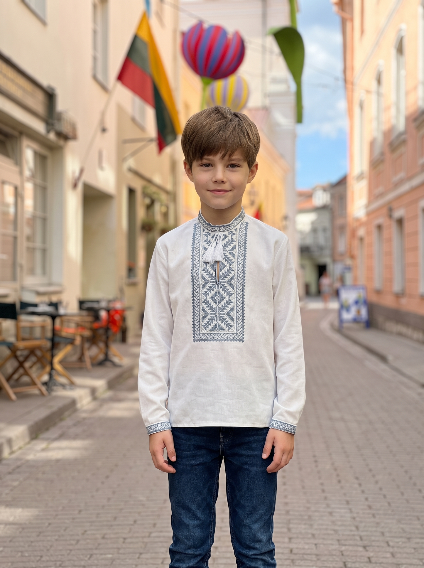 Вишиванка "Taras" сіра