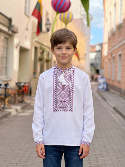 Vyshyvanka "Taras" purple