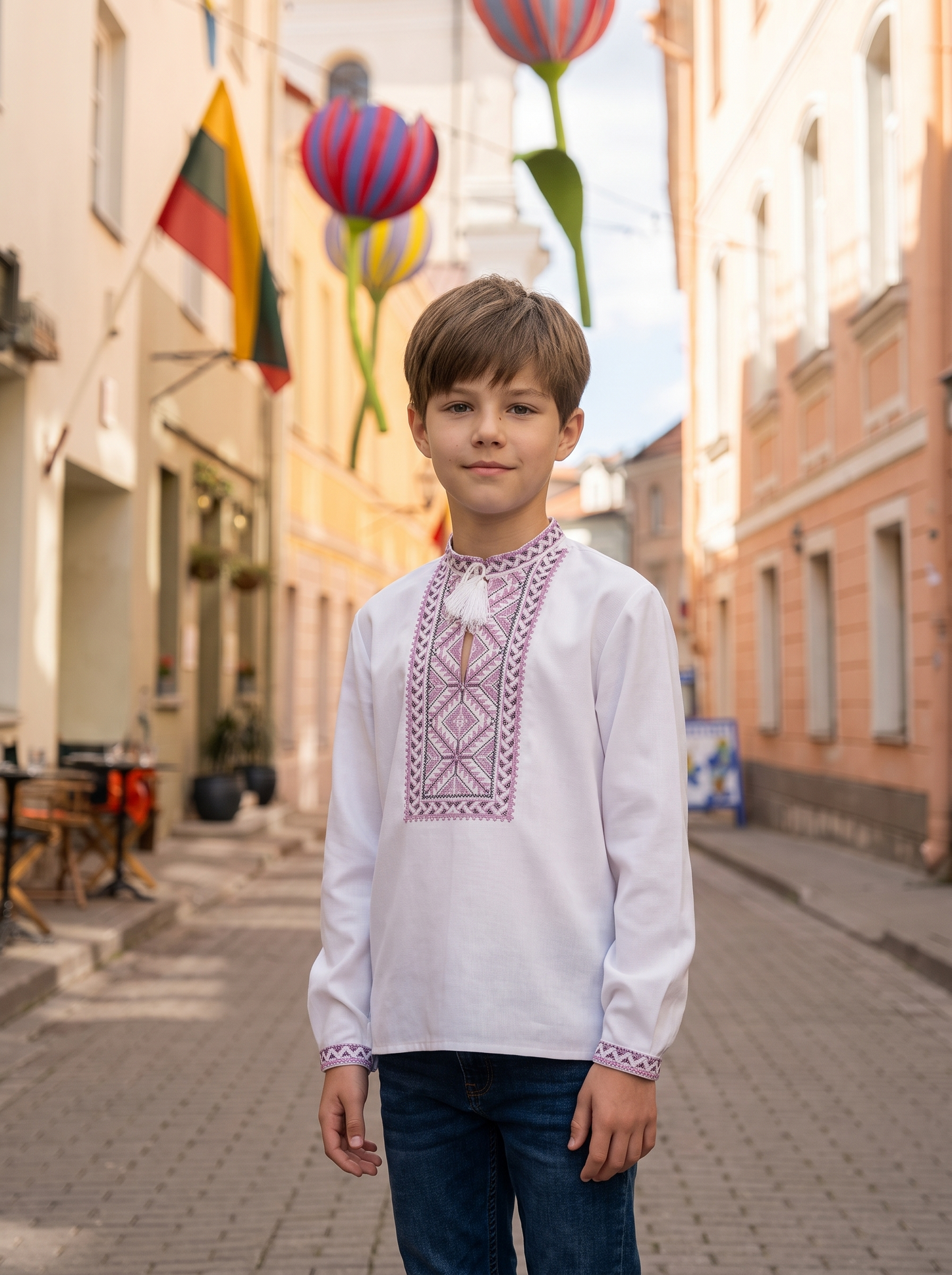 Vyshyvanka "Taras" purple