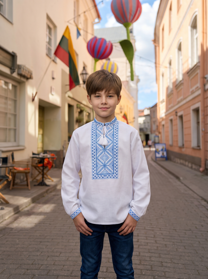 Вишиванка "Taras" блакитна