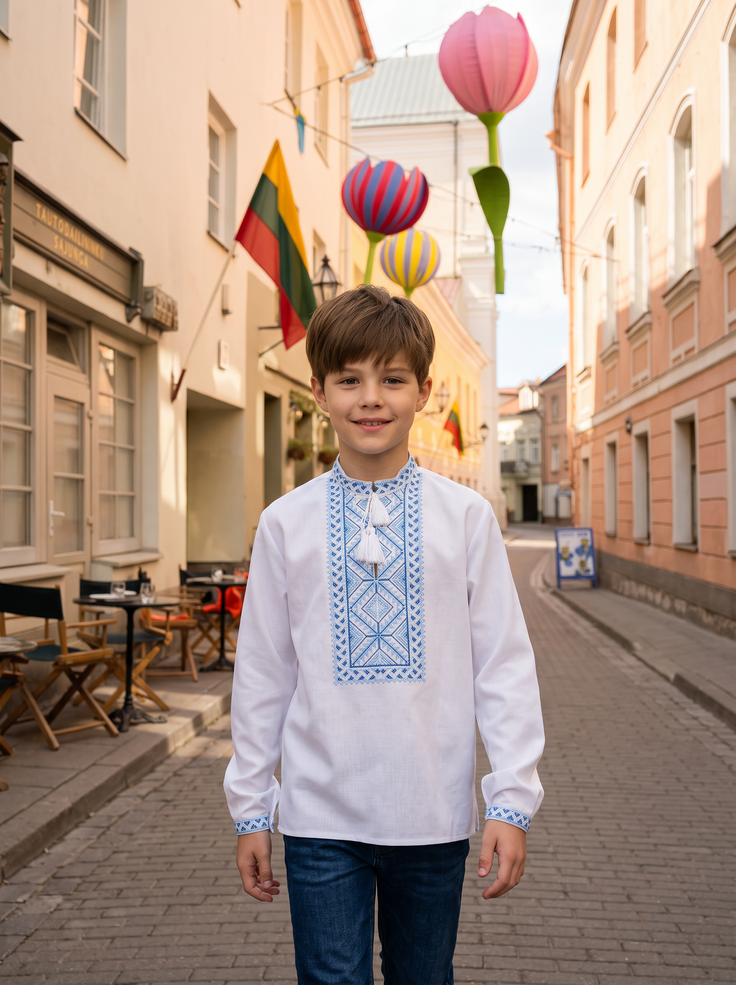 Вишиванка "Taras" блакитна