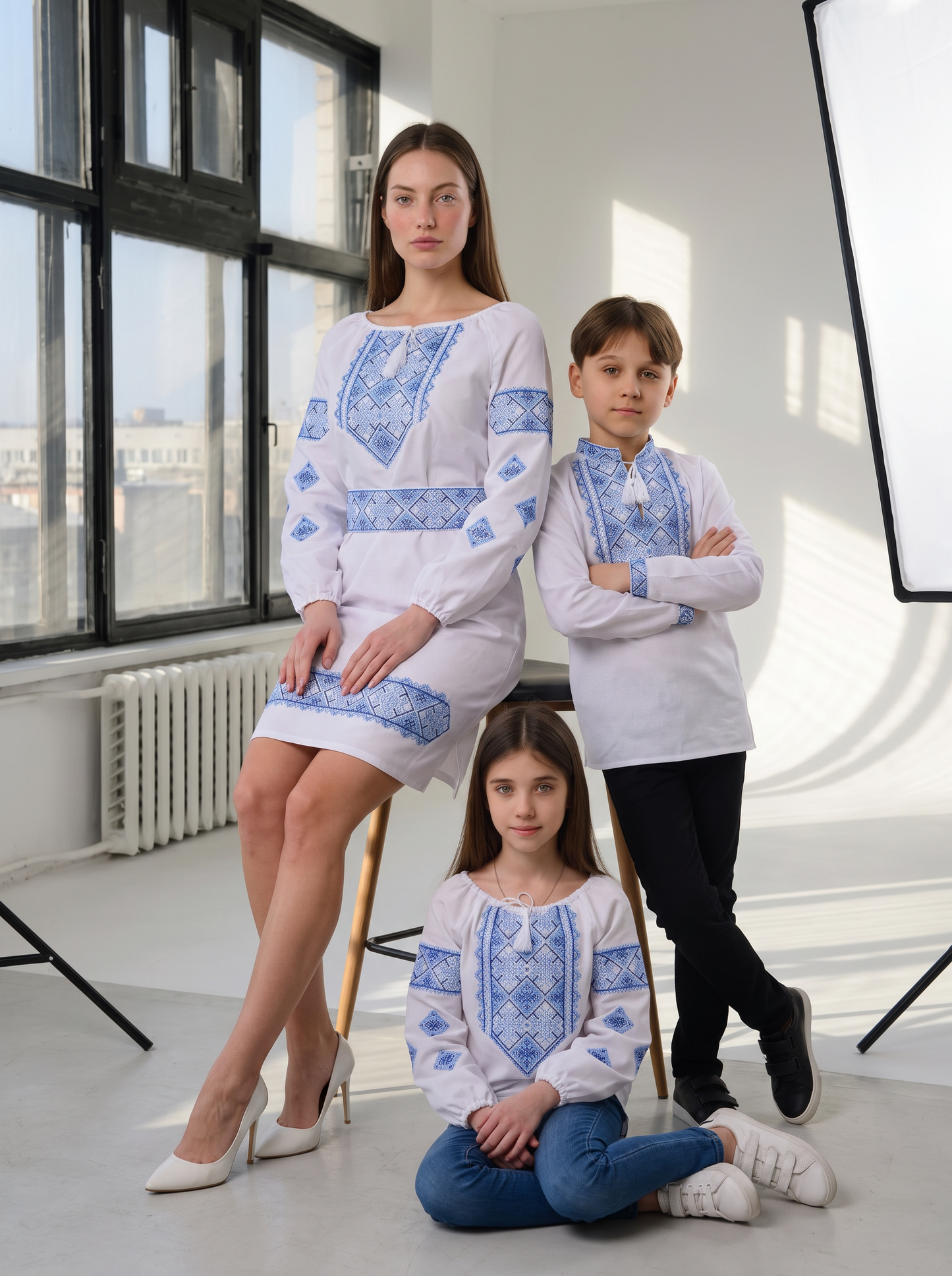 Family Set "Blue Ornament"