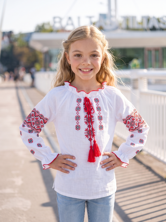 Vyshyvanka "Veronika" red