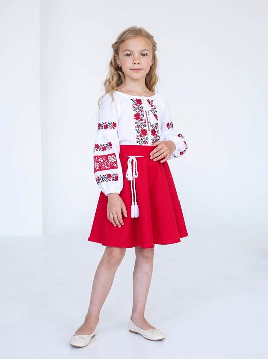Vyšyvankos suknelė „Margo“ raudona