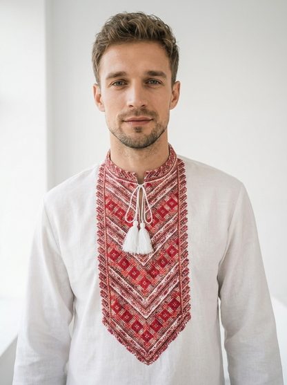 Wyschywanka „Mykola“ rot