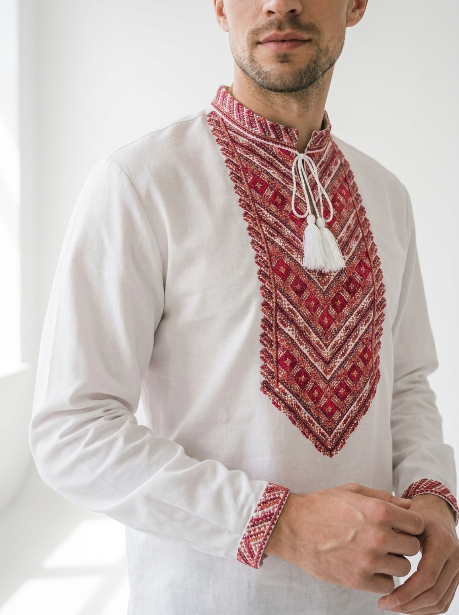 Wyschywanka „Mykola“ rot