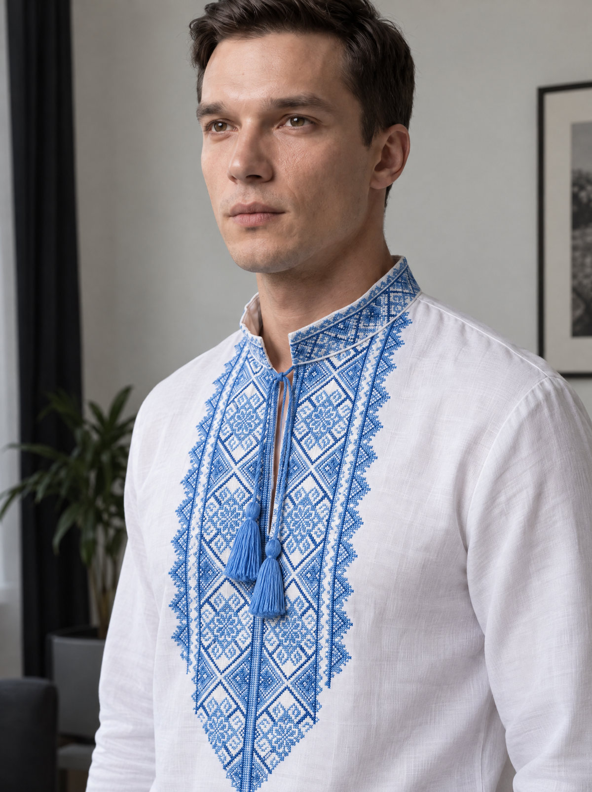 Wyschywanka „Warden“ blau