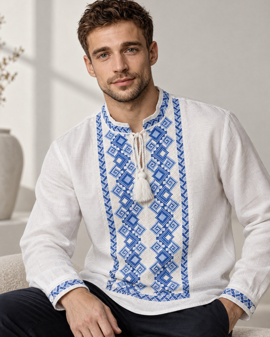 Vyshyvanka “Kosmach” blue