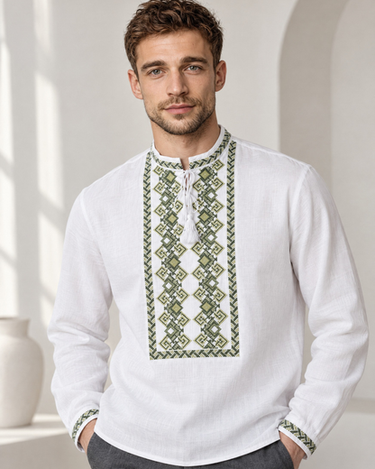 Vyshyvanka “Kosmach” green