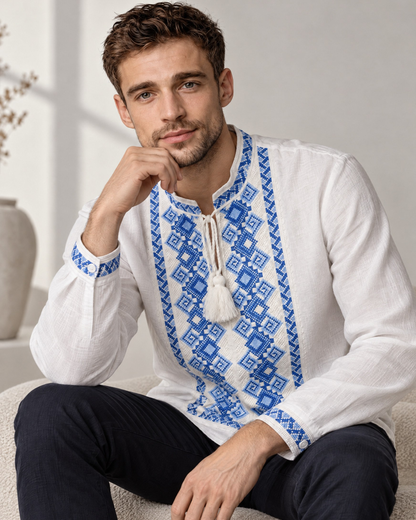 Vyshyvanka “Kosmach” blue