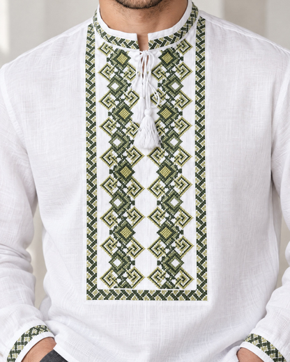 Vyshyvanka “Kosmach” green
