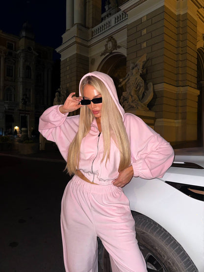 Sport Suit "Gerb Velour" pink