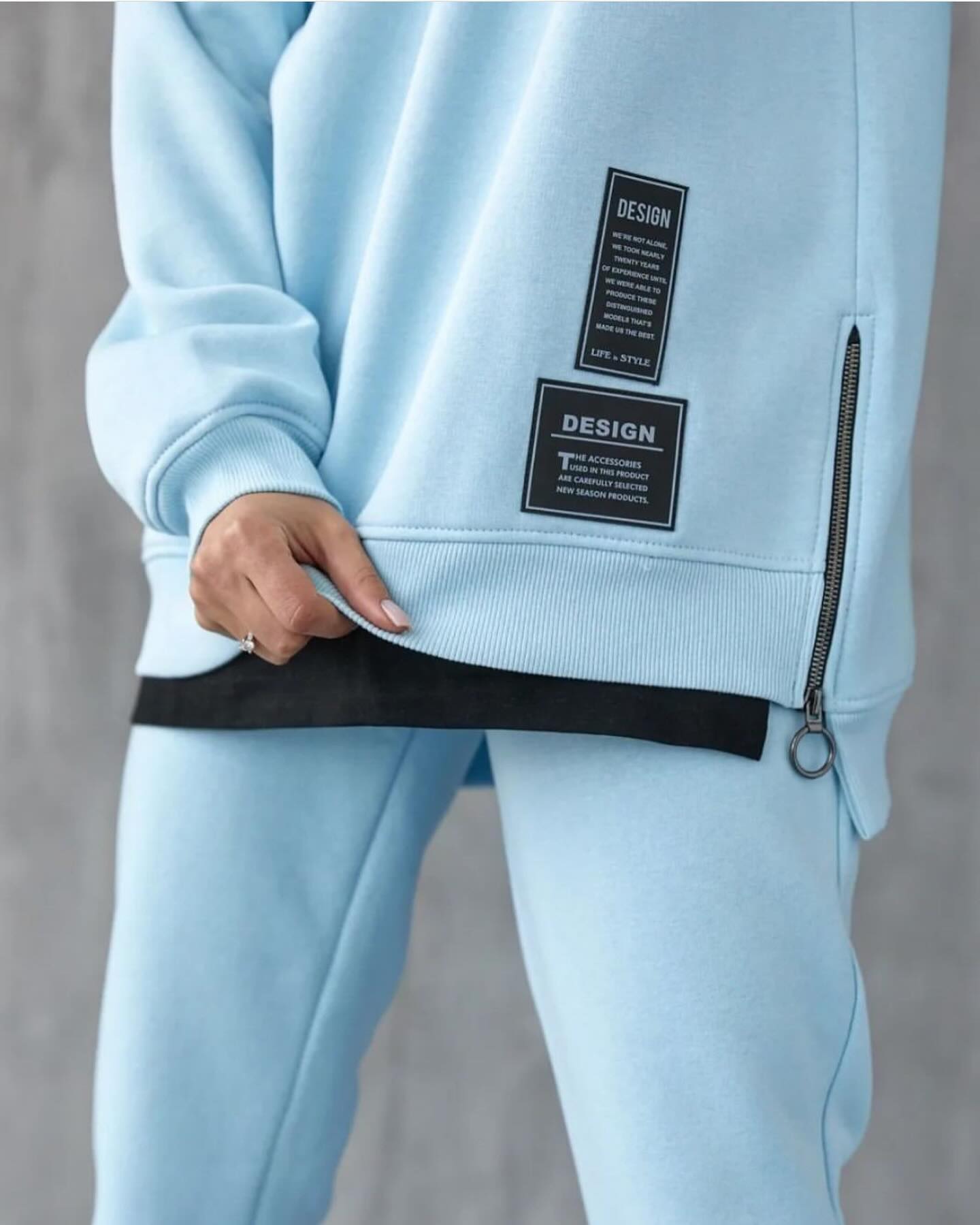 Sport Suit “Oversize”  fleece,  light blue