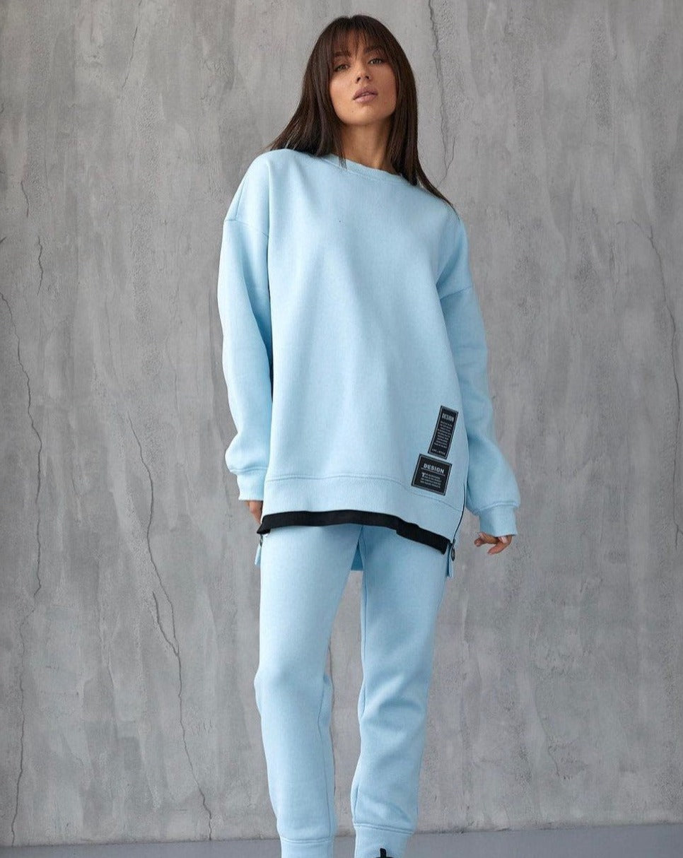 Sport Suit “Oversize”  fleece,  light blue