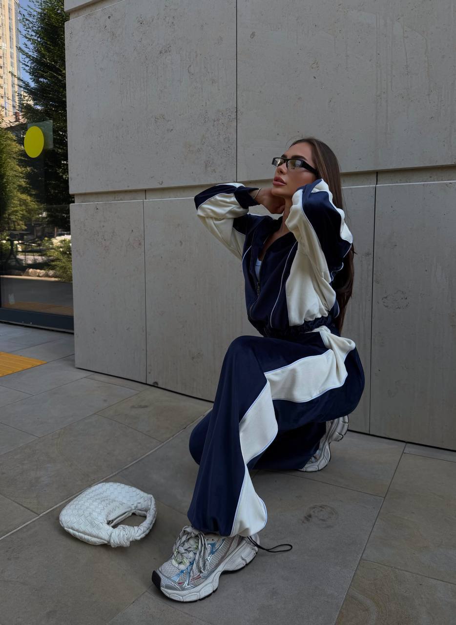 Sport-suit "Freay" navy & white