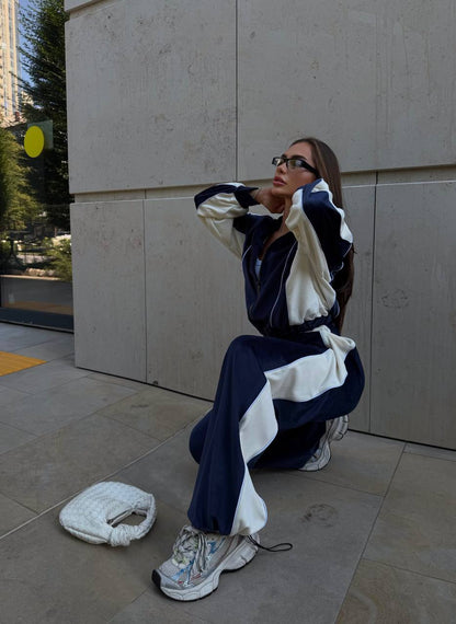 Sport-suit "Freay" navy & white