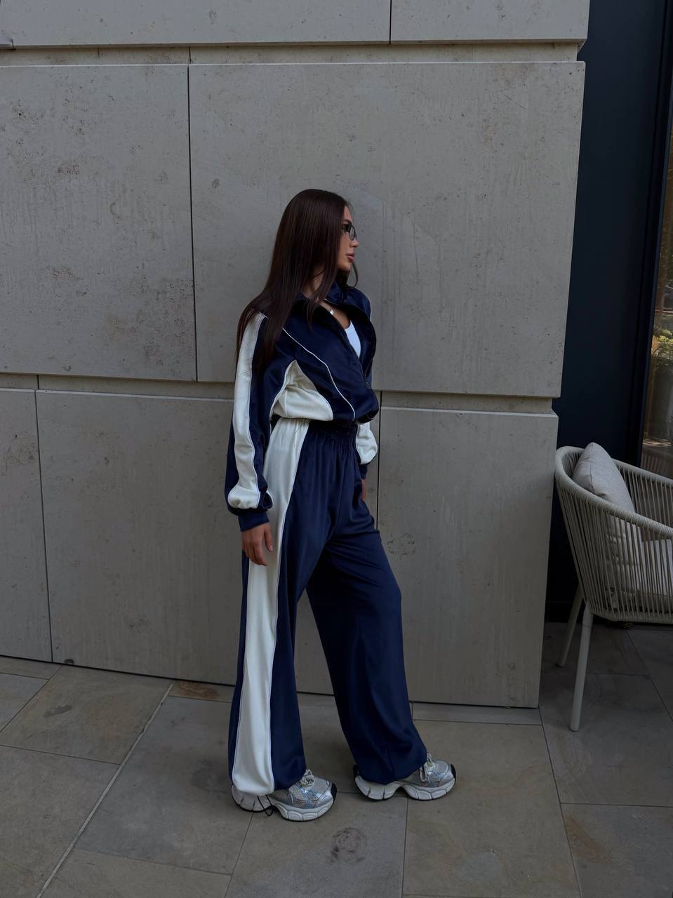 Sport-suit "Freay" navy & white