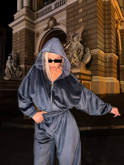 Sport Suit "Gerb Velour" gray