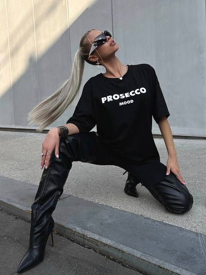 T-shirt "Prosecco" black