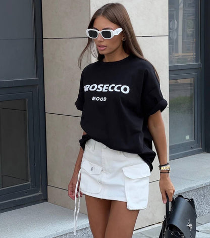 T-shirt "Prosecco" black