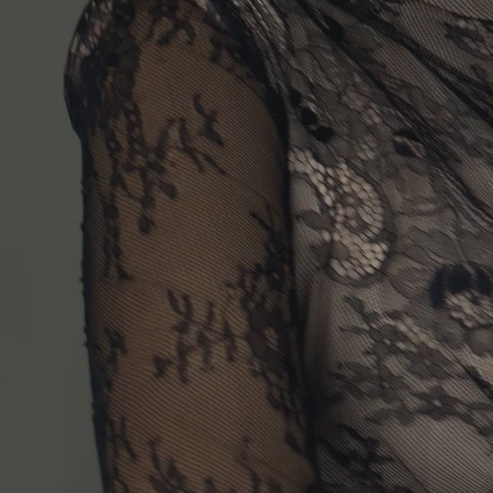 Carla black lace midi dress - video